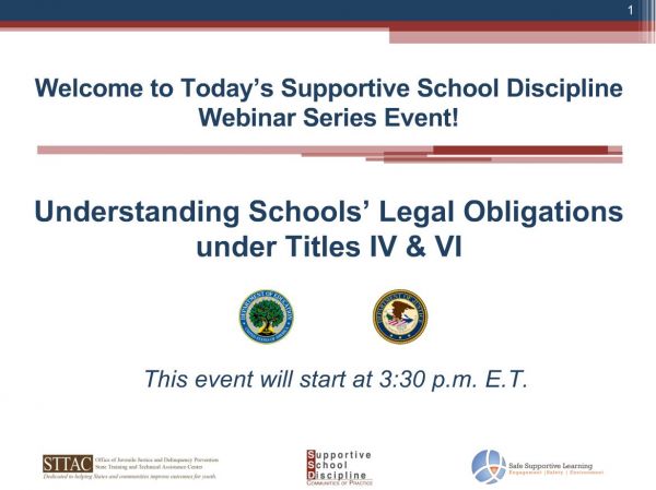 School Discipline Guidance Package: Title IV and Title VI Civil Rights Guidance