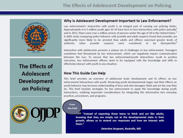 The Effects of Adolescent Development on Policing